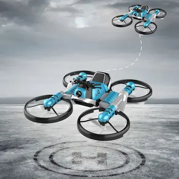 2020new 2,4 G fjernbetjening Helikopter deformation motorcykel folde fire-akse fly, RC Quadcopter legetøj til kid 2-i-1 RC Toy