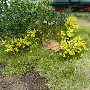 Landskabet Model Layout DIY Miniature Haven Indretning Landskab Railway Blomst Cluster græstuer Vegetation Ét Ark