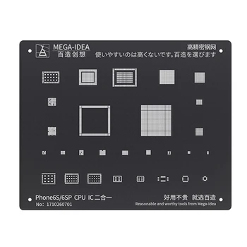Sort BGA Stencil til iPhone 11 11Pro XS XS ANTAL XR-X 8P 7P 8 7 6S 6 CPU-IC Chip Firkantet Hul Reballing Stencil Lodning Net