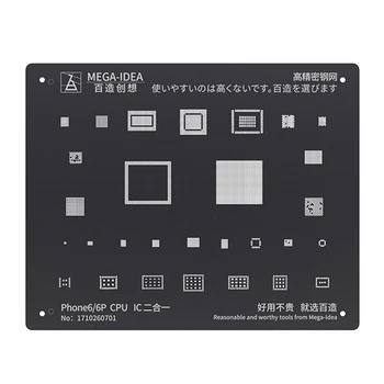 Sort BGA Stencil til iPhone 11 11Pro XS XS ANTAL XR-X 8P 7P 8 7 6S 6 CPU-IC Chip Firkantet Hul Reballing Stencil Lodning Net
