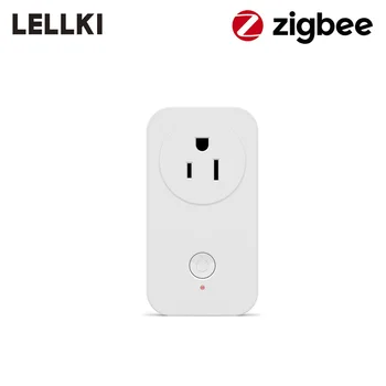 LELLKI Zigbee Socket Smart Switch stik OS Trådløse Kontrol Timer stemmestyring Arbejde med Zigbee Hue SmartThings Echo plus Alexa