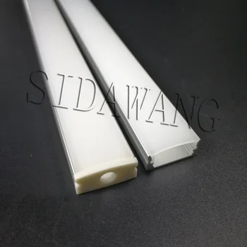 15set(30meter)/pack 2m super slim 8mm forsænket aluminium LED profil kanal til 12 mm bredde led bar lys SDW131