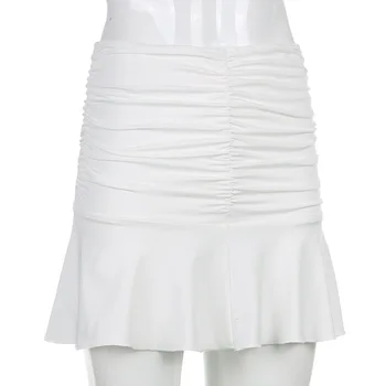 Sexet Y2K Kvinde Plisserede Nederdele Hvide Vintage koreansk Stil Mini Nederdele Clubwear Æstetiske Harajuku Nederdele Mode 90'erne