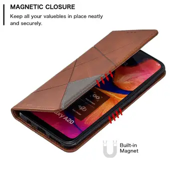 Magnetisk Wallet Læder taske Til Samsung Galaxy A20 A30 A40 A50 A70 A10-A10E A20E M10 Stå Flip Cover til Samsung A30