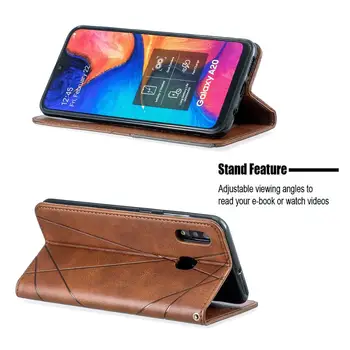 Magnetisk Wallet Læder taske Til Samsung Galaxy A20 A30 A40 A50 A70 A10-A10E A20E M10 Stå Flip Cover til Samsung A30