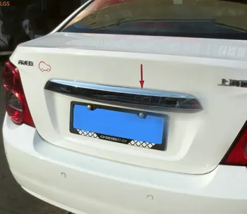 For Chevrolet AVEO 2011-2013 rustfrit stål/ABS Krom bagklap dekoration strip stammen dør dekoration strip bil tilbehør