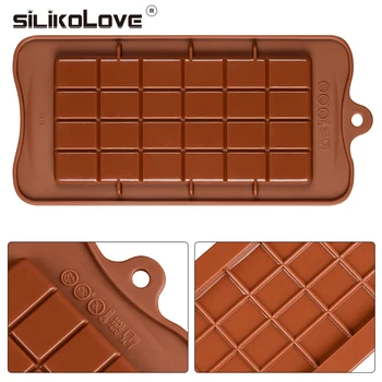 SILIKOLOVE Chokolade Skimmel Kage Bageforme Køkken Bagning Af Candy Maker Sukker Skimmel Bar Blok Ice Tray Cake Værktøj Sikker, Let at Rengøre