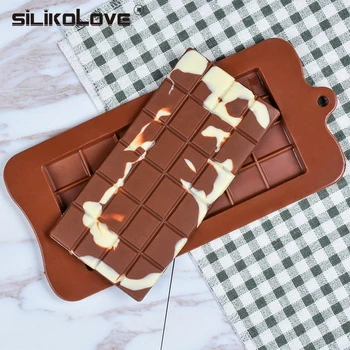 SILIKOLOVE Chokolade Skimmel Kage Bageforme Køkken Bagning Af Candy Maker Sukker Skimmel Bar Blok Ice Tray Cake Værktøj Sikker, Let at Rengøre