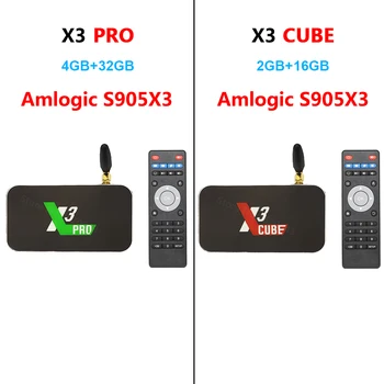 Original UGOOS PRO X3 X3 TERNING 4 GB DDR4 32GB Amlogic S905X3 Android 9.0 Smart TV Boks 2.4 G 5G Wifi 1000 mbps 4K-medieafspiller