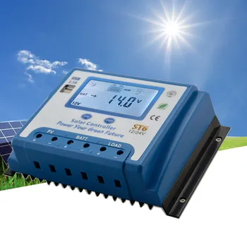 ST6 60A Solceller Controller 12v/24v Automatisk Skift Inverter Controller LCD Auto Solar laderegulator Sol Panel PV Regulator