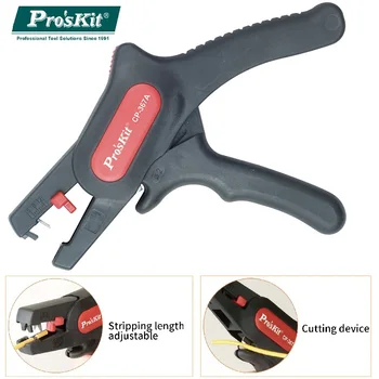 Pro'sKit CP-367A Wire Stripper Selv Justere Isolering Pistol Type Automatisk Ledning Stripping (AWG 24~10/0.2~6.0 MM) kabelsaks