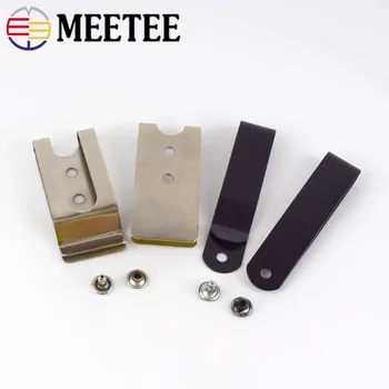 Meetee 2/5pcs 5.5/6,7 cm Metal Bælte Klip Hardware Spænde Krog til Lommerne Wallet-Tasten Hooker DIY Tilbehør Sølv Sort BF219 12992