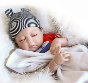 45CM premie bebes Reborn Dukker Realistisk nyfødte baby Dukke med blød full body silikone Boneca Dukke lol dukke Jul Surprice
