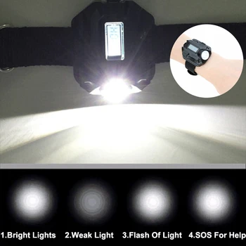 Lommelygte Taktiske Ure Med Høj Effekt Genopladelige LED Lommelygte Taktisk lygte armbåndsur Lommelygte Torch LED
