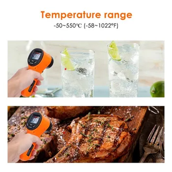 HW550 Temperatur-50~550°C Håndholdte Infrarød Termometer Ikke-kontakt LCD-Køkken Digital Termometer nye Sensor