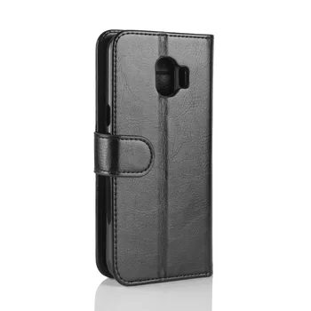 J250 Tilfældet for Samsung Galaxy J2 Pro 2018 J250F 250 Tilfælde Tegnebog Kort Stent Book Flip Style Læder Dækker Beskytte Cover sort