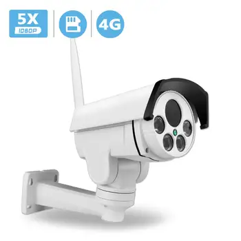 BESDER 1080P 4G, 3G SIM-Kort IP-Kamera Wifi Udendørs Kugle PTZ-5X Auto Zoom, Pan Tilt Video, Kamera, Trådløs ONVIF SD-Kort Slot