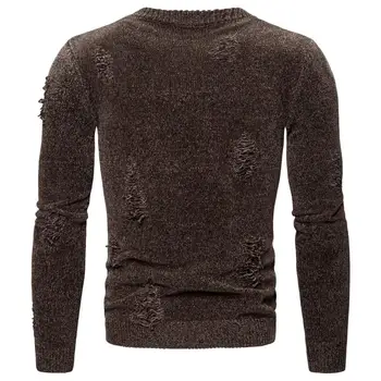 Nye Vinter Mænds Sweater Casual Herre Pullover Varme Trøjer Mand Slank Stå Krave Strikkede Pullovers Mandlige Frakker