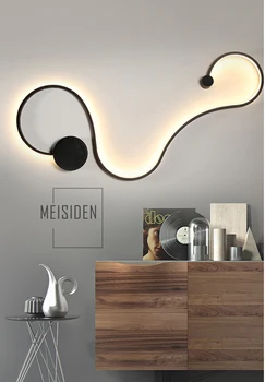 Smuk væglampe moderne væglamper til soveværelse, studie, stue, balkon, værelse, hvid/sort akryl luksus lampe