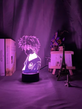 Anime Hunter X Hunter Led Nat Lys Killua Zoldyck Figur Nightlight Farve Ændring af Usb-Batteri Tabel 3d-Lampe Gave til Børn