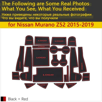 Anti-Slip Gummi Kop Pude Døren Groove Mat for Nissan Murano Z52~2019 2016 2017 2018 20Pcs Tilbehør måtte til telefonen
