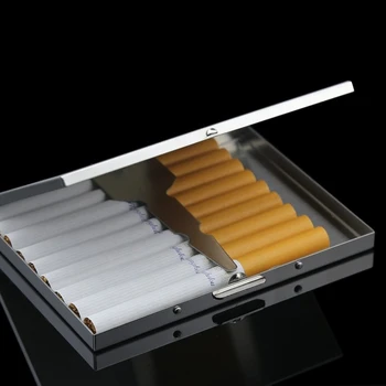 Mode Lomme Cigaret Med Tobak Metal Opbevaring Tilfælde, Lomme-Max-Holder Til 9 Cigaretter