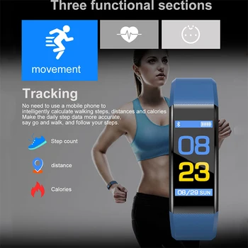 ONEMIX 2020 Sport Skridttællere Smart Armbånd Fitness Tracker Skridt Tæller Vandtæt Kompatibel Armbånd blodtryksapparat