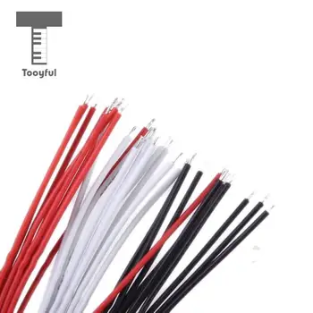 Tooyful Høj Kvalitet 30stk Rød Sort Hvid 21cm Blodtryksmåling Wire Afhentning Ledning Kabel til El-Bas Musikalske Tilbehør