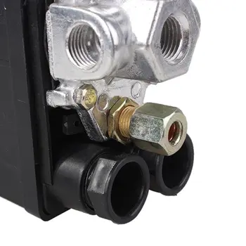 Tunge Luft-Kompressor Tryk Skifte Kontrol Ventil 90 PSI -120 PSI Sort