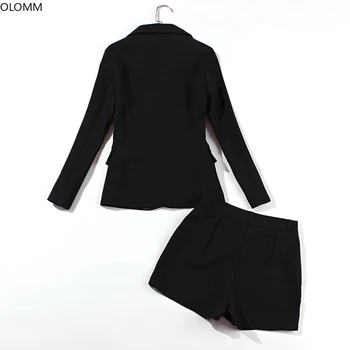 Kvinder passer office sæt koreanske afslappet langærmet sort blazer kvindelige Mode shorts suit Kvinder 2019 to-piece suit