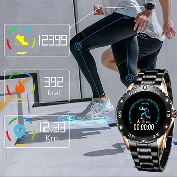 LIGE Nyt, Smart Ur Mænd IP67 Vandtæt puls Fitness Tracker Skridttæller Til Android, ios Steel Band Sports Mænd og smart ur