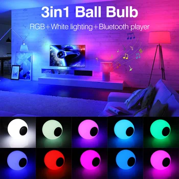 2/4/8stk E27 Smart RGB Lampen Trådløs Bluetooth Højttaler LED-Lampe RGBW Led, Lys, Musik, Spiller Dæmpbar Fjernbetjening 110V 220V