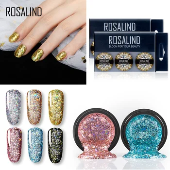ROSALIND Diamant Gel Polish Sæt Platinum Lak Hybrid Stempel Akryl Negle Kit til Alle For Manicure Maling Gel Neglelak 6STK/Sæt 13293