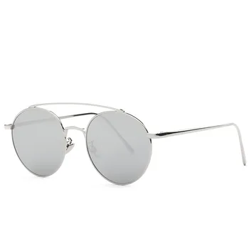 BEYONDSTAR Mode Vintage Runde Solbriller Kvinder Mænd Trendy Dobbelt Bro Stil Sol Briller Spejl Shades Brillerne UV400 G853