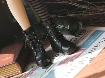 BJD dukke sko er velegnet til 1 / 3 SD13 størrelsen sort high top støvler snøre Martin boot dukke tilbehør