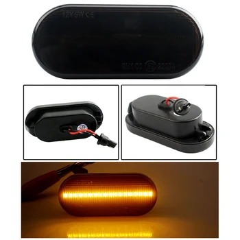 1 Par Dynamisk Amber LED Fender Side Markør Lys blinklys Indikator Blinker Lampen Røget Linse til VW Bora Golf 3 4 Lupo Polo