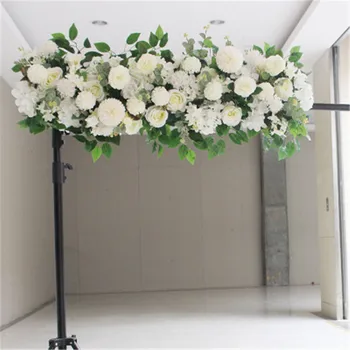 50cm Længde Silke Blomst med Skum DIY Arch Blomst Række Acanthosphere Steg Pæon Mix Blomst til Bryllup Baggrund Dekoration
