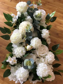 50cm Længde Silke Blomst med Skum DIY Arch Blomst Række Acanthosphere Steg Pæon Mix Blomst til Bryllup Baggrund Dekoration
