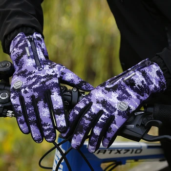Kyncilor Fahrrad Handschuhe Cykling Handsker Modstandsdygtige Over Silikone, Vandtæt Velvet Cykling Handsker Fox Vinter Mænd Bycicle Handske