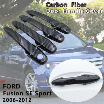 Gloss Black Carbon Fiber dørhåndtag Dække Fange Trim Tilbehør til Ford Fusion SE Sport 2006 2007 2008 2009 2010 2011 2012