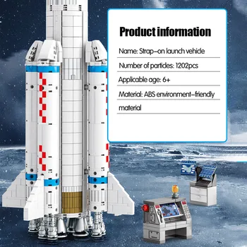 SEMBO By Skaberen Rumfart Raket byggesten Militære Teknik rumraket Astronaut Figur Mursten Legetøj For Børn 13411