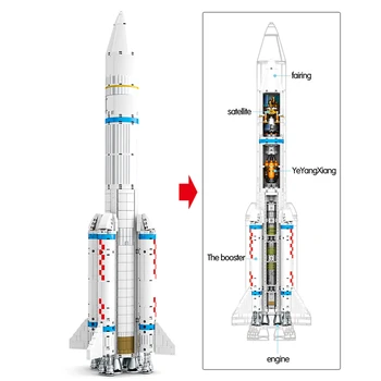 SEMBO By Skaberen Rumfart Raket byggesten Militære Teknik rumraket Astronaut Figur Mursten Legetøj For Børn