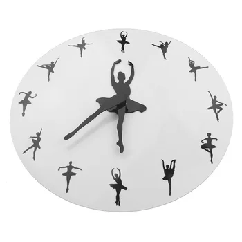 1PC Kreativ Ballet vægur Enkel Akryl Hængende Ur Stilfuld Dekorative Væg Ur DIY-Kreative Enkle vægur til Bed