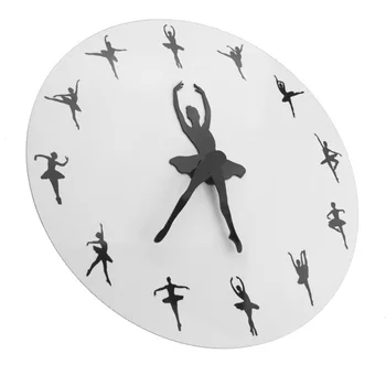 1PC Kreativ Ballet vægur Enkel Akryl Hængende Ur Stilfuld Dekorative Væg Ur DIY-Kreative Enkle vægur til Bed