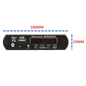 Bil-MP3-MP5 Afspiller Bluetooth 5.0 bilsættet Video 1280x720 MP5 Dekoder yrelsen musik afspiller modul 5-12V FM-Radio, USB-Audio-Aux -