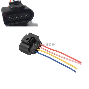 4 Stk Ignition Coil 4-Pin Stik Reparation Kit 1J0973724 for Audi A4 A6 rs4 rs6 A8 For VW Passat Adapter Ledningsnet