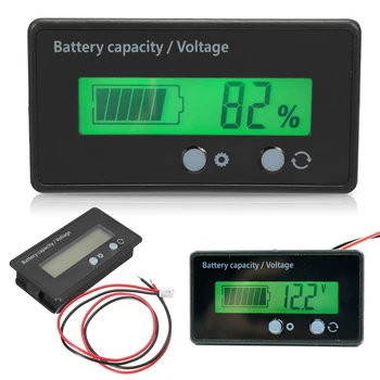 12V Indikator for batterikapacitet Spænding Tester Vise Bly-syre-Skærm W/ Kabel