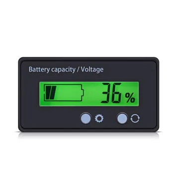 12V Indikator for batterikapacitet Spænding Tester Vise Bly-syre-Skærm W/ Kabel