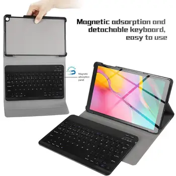 Russisk spansk taske til Samsung Galaxy Tab 10.1 2019 Tastaturet T510 T515 SM-T510 SM-T515 Dække 7 Farver Baggrundsbelyst Tastatur 13477