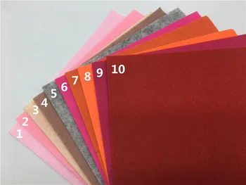 40pcs/sæt 40 farver Polyester Filt Stof Klud DIY Håndlavet Syning Home Decor Materiale, Tykkelse 1mm Mix Farve
